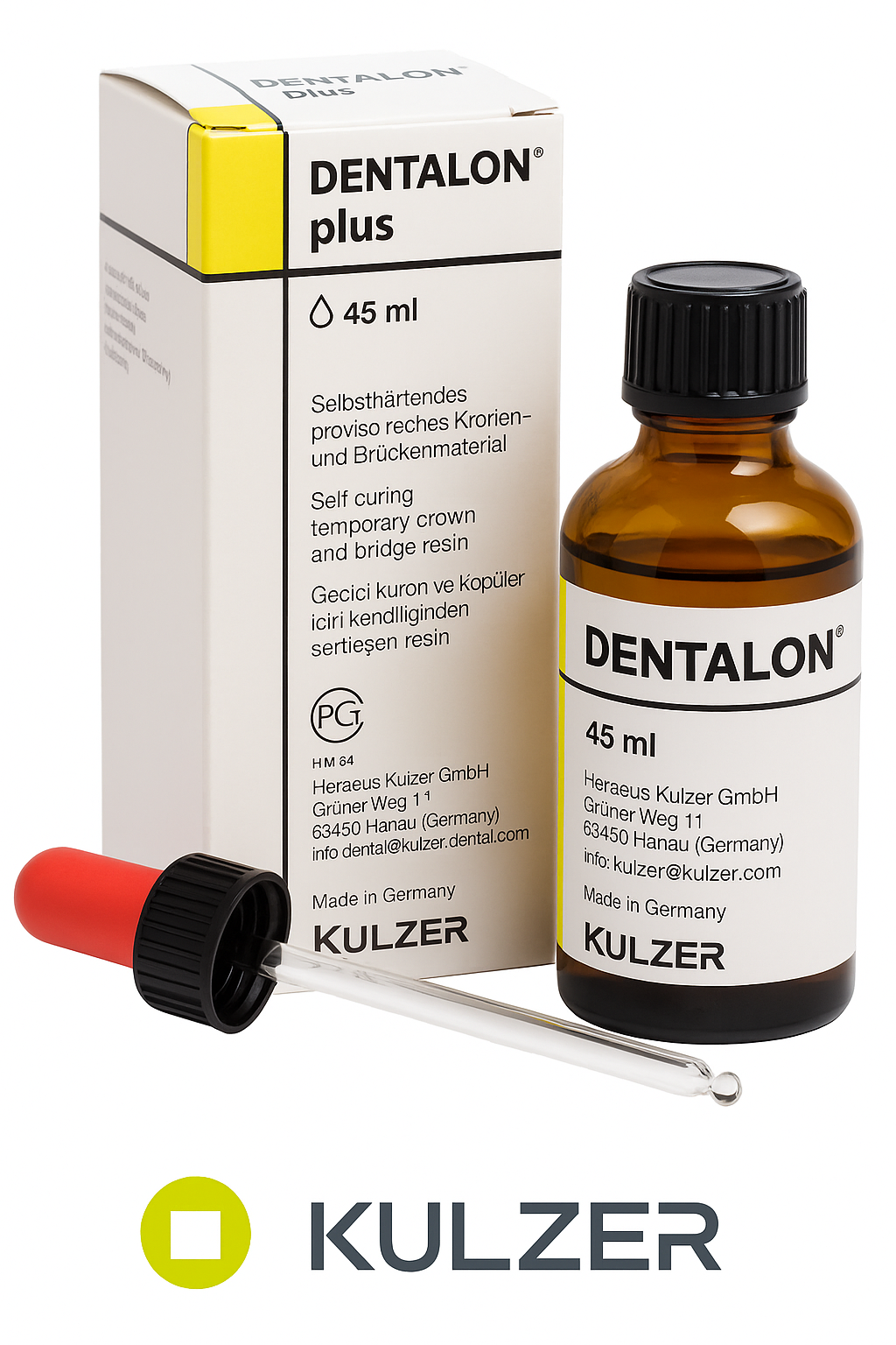 KULZER DENTALON PLUS GEÇİCİ KRON KÖPRÜ AKRİLİK LİKİDİ 45 ML